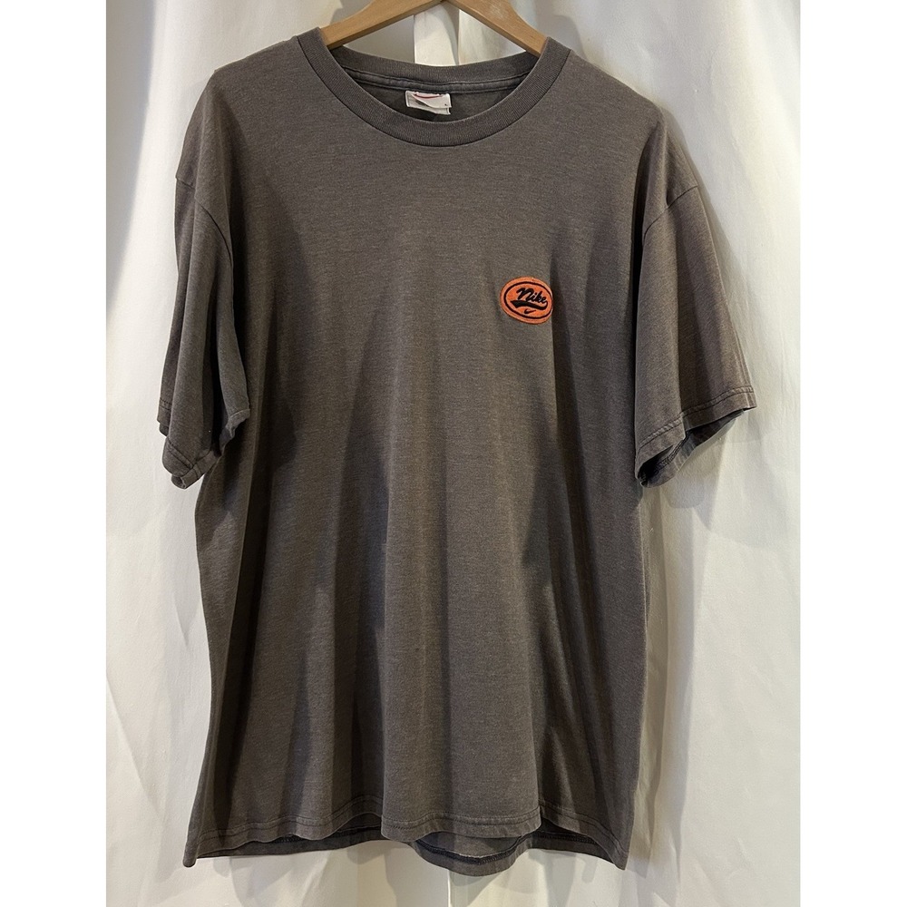 Vintage Nike Shirt L Mens Brown Unique Team Nike patch